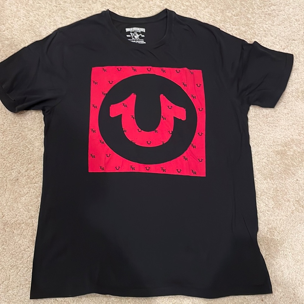 True Religion, tshirt, men’s, black color, size L